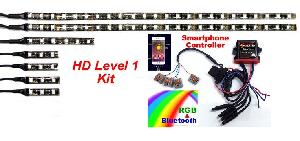 GLOW STRIPS RGB BLUETOOTH LED ACCENT KITS FOR HARLEY DAVIDSON MODELS