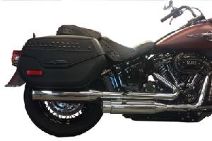 SHORT CHROME SLIP-N EXHAUST FOR SOFTAIL 18-UP