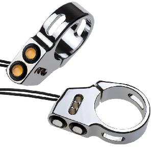 DUAL RAT EYE FORK MOUNT TURN SIGNALS