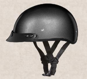 D.O.T. DAYTONA SKULL CAP W/ VISOR- GUN METAL