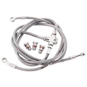 BLACK FINISH 3 BRAKE LINE KIT FOR KAWASAKI 05-08 VN1600 NOMAD