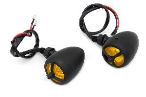 BLACK TORPEDO BULLET STYLE MARKER LAMP SET 