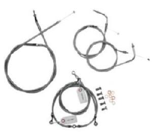 APE HANGER CABLE KIT FOR YAMAHA WARRIOR 02-03 (STAINLESS)