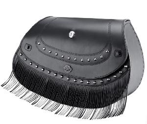 INDIAN SCOUT VIKING INDIAN SPECIFIC BLACK LEATHER MOTORCYCLE SADDLEBAGS