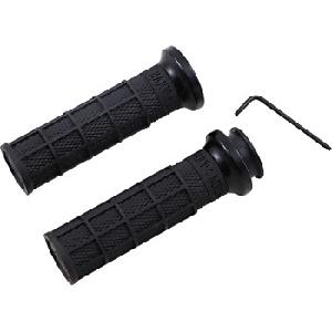 INDIAN HART-LUCK SIGNATURE V-TWIN LOCK-ON™ GRIPS (BLACK & BLACK)