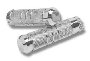 CHROME KNURLED GROOVED CUSTOM GRIPS TBW 08-UP
