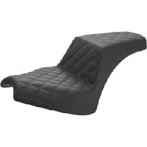 STEP UP SEAT - DRIVER/PASSENGER LATTICE STITCH - BLACK FOR CHIEF 2022-UP