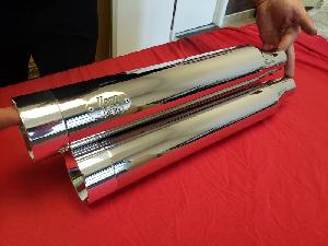 INDIAN CHIEF RAMPAGE MUFFLER SET - POLISHED 