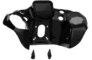 DOUBLE DIN GLOSS BLACK INNER FAIRING FOR ROAD GLIDE 98-2013