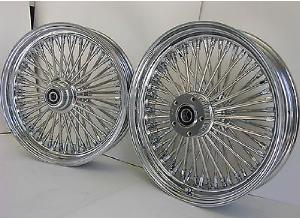 FAT SPOKES SET OF WHEELS FOR INDIAN SCOUT (Chrome or black)