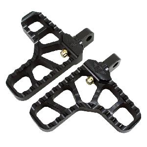 SERRATED HEEL PEGS FOR INDIAN SCOUT ((BLACK OR SILVER))