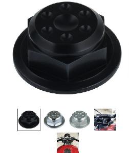 INDIAN STEERING STEM NUT ((CHROME OR BLACK))