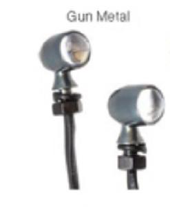 45 CALIPER LED TURN SIGNALS -GUN METAL HOUSING 