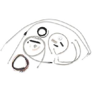 COMPLETE STAINLESS BRAIDED CABLE KIT FOR 12-14 APES 2007 FLHT
