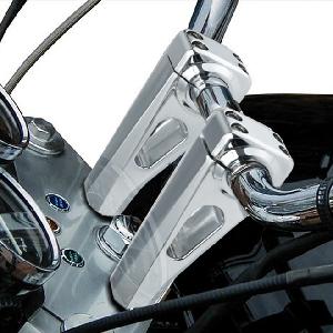 4.5 TALON PRO CHROME RISERS WITH 2 PIECE TOP CLAMPS FOR 1