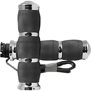 AIR CUSHION CHROME HEATED GRIPS FOR INDIAN SCOUT 