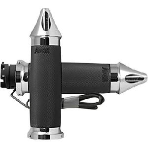 CUSTOM CONTOUR SPIKE CHROME HEATED GRIPS FOR INDIAN SCOUT 