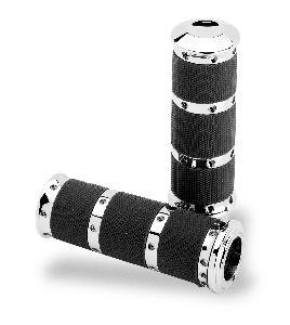 CONTOUR XL RENTHAL WRAPPED CABLE GRIPS ((BLACK OR CHROME))