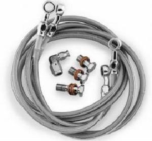 STAINLESS SINGLE FRONT BRAKE LINE KIT FOR HONDA AERO 750 04-UP / NOT ABS