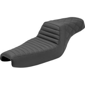 FRONT TUCK-N-ROLL/REAR LATTICE STITCH - BLACK