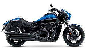 BALDUR EXTRA LARGE SUZUKI BOULEVARD M109 VZR1800 LEATHER WRAPPED MOTORCYCLE HARD SADDLEBAGS