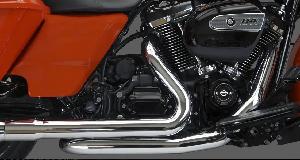 AGGRESSOR 2-INTO-2 CROSSOVER HEADERS WITH HEAT SHIELDS ((BLACK OR CHROME))
