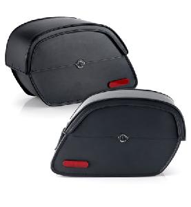 VIKING CALIFORNIA LARGE LEATHER MOTORCYCLE SADDLEBAGS