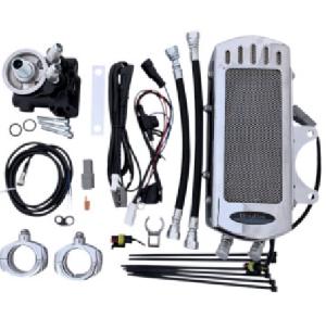 OIL COOLER KIT FOR INDIAN CHIEF / CHIEFTAIN / SPRINGFIELD / ROADMASTER / SCOUT / FTR / CHALLENGER ((CHROME OR BLACK))