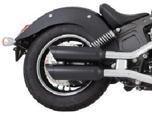 INDIAN SCOUT SHORT BLACK TIP COMPATIBLE EXHAUST PIPES