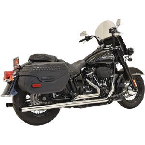 DUAL EXHAUST SYSTEM WITH STRAIGHT MUFFLERS FOR SOFTAIL 18-22 FLHC / FLDE