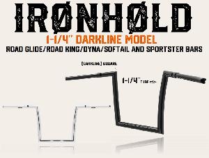 DARKLINE 1 1/4 CURVE IN MODEL BAR FOR ROAD GLIDE / ROAD KING / DYNA / SOFTAIL & SPORTSTER