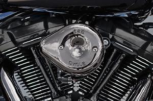 LAVA CHROME STEALTH MINI TEARDROP AIR CLEANER KIT FOR 2017-2023 M8 MODELS