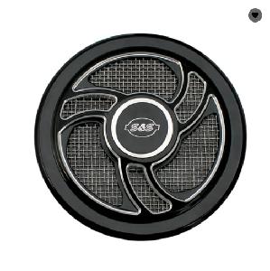 TORKER AIR CLEANER REPLACEMENT COVER ONLY IN GLOSS BLACK WITH MACHINED HIGHLIGHTS FOR ALL STEALTH APPLICATIONS