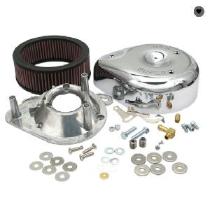 TEARDROP CHROME AIR CLEANER COVER FOR S&S® SUPER E & G CARBS ON 1984-'92 HD® BIG TWINS AND 1986-'90 SPORTSTER® MODELS