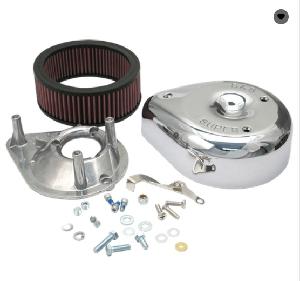 S&S® TEARDROP AIR CLEANER KIT FOR S&S® SUPER E & G CARBURETORS FOR 1955-'84 HD® BIG TWINS AND 1957-'85 SPORTSTER® MODELS.