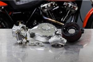 SUPER E CARBURETOR AND STEALTH AIR CLEANER KIT, WITH CHROME TEARDROP FOR 2006 BIG TWINS