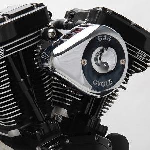 STEALTH AIR CLEANER KIT WITH CHROME MINI TEARDROP COVER FOR 2001-2015 FUEL-INJECTED SOFTAIL® MODELS, 2004-2017 FUEL-INJECTED DYNA® MODELS, AND 2003-2007 FUEL-INJECTED TOURING MODELS