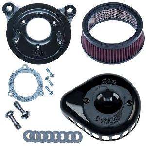 STEALTH AIR CLEANER KIT WITH GLOSS BLACK MINI TEARDROP COVER FOR 2008-2017 HD® TOURING MODELS AND 2016-2017 SOFTAIL®MODELS