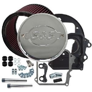AIR CLEANER KIT WITH S&S® LOGO CHROME COVER FOR 2014-'20 INDIAN® TOURING MODELS WITH THUNDERSTROKE 111 ENGINES