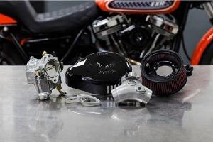 SUPER G CARBURETOR AND STEALTH AIR CLEANER KIT, WITH BLACK TEARDROP FOR 1984-1999 BIG TWINS
