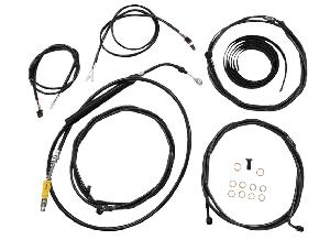 COMPLETE PLUG-AND-PLAY BLACK MIDNIGHT BRAIDED CABLE KIT FOR 21-23 FLTRX / FTLRXS / FLTRXST