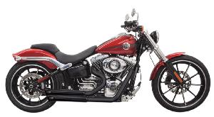 PRO-STREET EXHAUST SYSTEM FOR SOFTAIL BREAKOUT AND ROCKER - BLACK