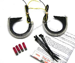 RAZOR MOTORCYCLE FORK MOUNTED LED TURN SIGNALS FOR YAMAHA WARRIOR & KAWASAKI MEANSTREAK