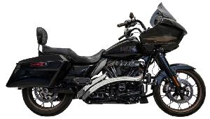 RADIAL EXHAUST SYSTEM WITH SHIELDS FOR 17-23 FLH-FLT ((SELECT FINISH))