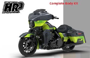 STREET GLIDE CVO 2014-UP COMPLETE BODY KIT APPLE GREEN / GUNSHIP GRAY