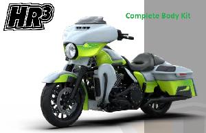 STREET GLIDE CVO 2014-UP COMPLETE BODY KIT APPLE GREEN / WHITE GRAY