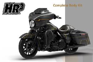 STREET GLIDE CVO 2014-UP COMPLETE BODY KIT GOLD / BLACK GEOMETRIC SHAPE FADE