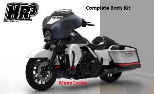 STREET GLIDE CVO 2014-UP COMPLETE BODY KIT CHARRED STEEL & LIGHTNING SILVER