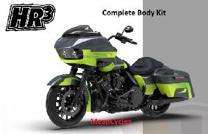 ROAD GLIDE CVO 2014-UP COMPLETE BODY KIT APPLE GREEN / GUNSHIP GRAY