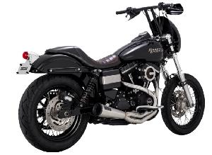 2-INTO-1 UPSWEEP EXHAUST SYSTEM - BRUSHED FOR DYNA 10-17